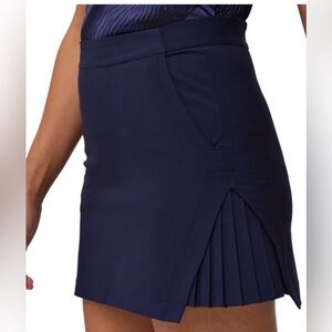 Dunning Navy Blue Women's Athletic Golf Skort Pleated Pockets Zipper Size M